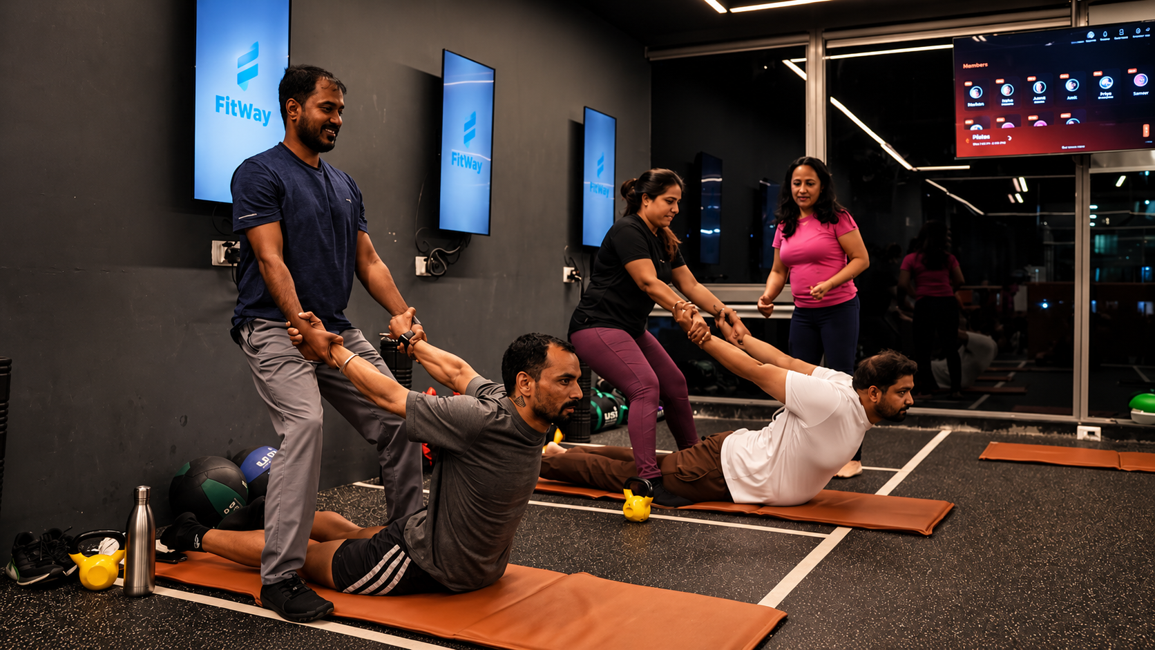 COREO members training with a coach